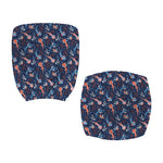 Blue Axolotl Pattern Print Office Chair Cover