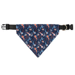 Blue Axolotl Pattern Print Over The Collar Dog Bandana