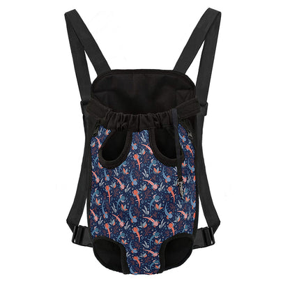 Blue Axolotl Pattern Print Pet Carrier Backpack