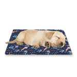 Blue Axolotl Pattern Print Pet Cooling Mat Cover