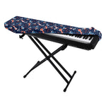 Blue Axolotl Pattern Print Piano Keyboard Cover