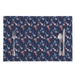 Blue Axolotl Pattern Print Placemat