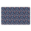 Blue Axolotl Pattern Print Polyester Doormat