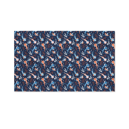 Blue Axolotl Pattern Print Polyester Flag