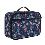 Blue Axolotl Pattern Print Portable Lunch Bag