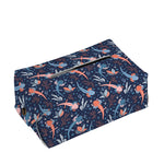 Blue Axolotl Pattern Print Rectangle Tissue Box Cover