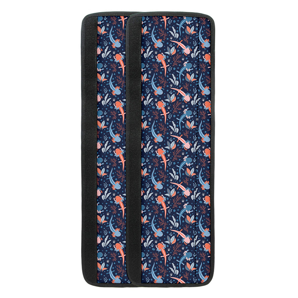 Blue Axolotl Pattern Print Refrigerator Handle Covers