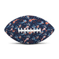 Blue Axolotl Pattern Print Rugby Ball