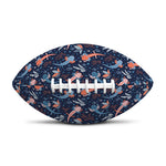 Blue Axolotl Pattern Print Rugby Ball