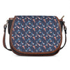 Blue Axolotl Pattern Print Saddle Bag