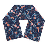 Blue Axolotl Pattern Print Scarf
