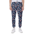 Blue Axolotl Pattern Print Joggers