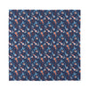 Blue Axolotl Pattern Print Silk Bandana