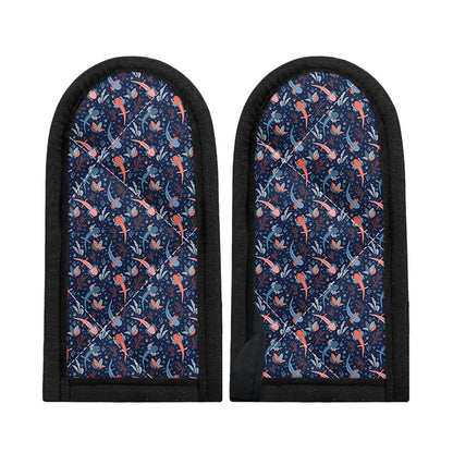 Blue Axolotl Pattern Print Skillet Handle Cover