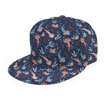 Blue Axolotl Pattern Print Snapback Cap