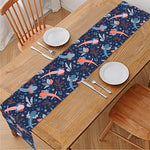 Blue Axolotl Pattern Print Table Runner