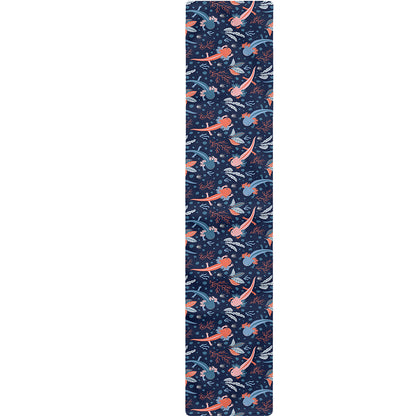 Blue Axolotl Pattern Print Table Runner