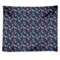Blue Axolotl Pattern Print Tapestry
