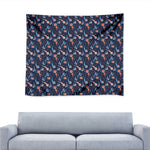 Blue Axolotl Pattern Print Tapestry