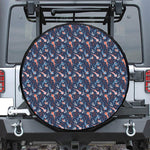 Blue Axolotl Pattern Print Tire Cover