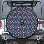 Blue Axolotl Pattern Print Tire Cover With Camera Hole