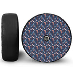 Blue Axolotl Pattern Print Tire Cover With Camera Hole