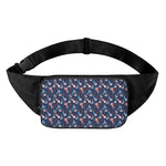 Blue Axolotl Pattern Print Waist Bag