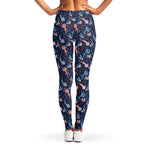 Blue Axolotl Pattern Print Women's Leggings