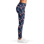 Blue Axolotl Pattern Print Women's Leggings