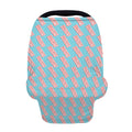 Blue Bacon Pattern Print Baby Seat Cover