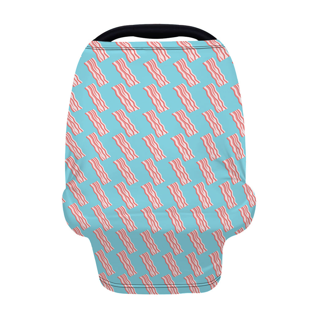 Blue Bacon Pattern Print Baby Seat Cover