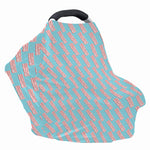 Blue Bacon Pattern Print Baby Seat Cover