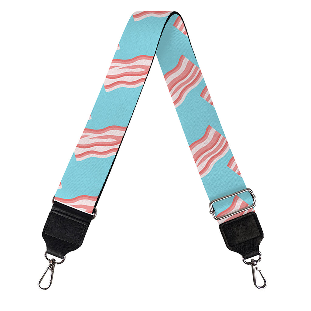 Blue Bacon Pattern Print Bag Strap