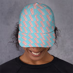 Blue Bacon Pattern Print Baseball Cap