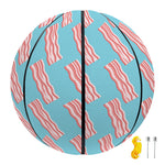 Blue Bacon Pattern Print Basketball