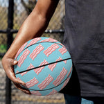 Blue Bacon Pattern Print Basketball