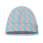 Blue Bacon Pattern Print Beanie