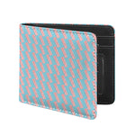 Blue Bacon Pattern Print Bifold Wallet