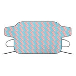 Blue Bacon Pattern Print Car Windshield Snow Cover