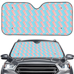 Blue Bacon Pattern Print Car Windshield Sun Shade