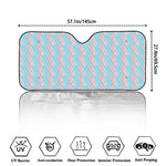 Blue Bacon Pattern Print Car Windshield Sun Shade