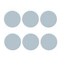 Blue Bacon Pattern Print Coaster Set