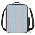 Blue Bacon Pattern Print Crossbody Lunch Bag