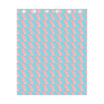 Blue Bacon Pattern Print Curtain