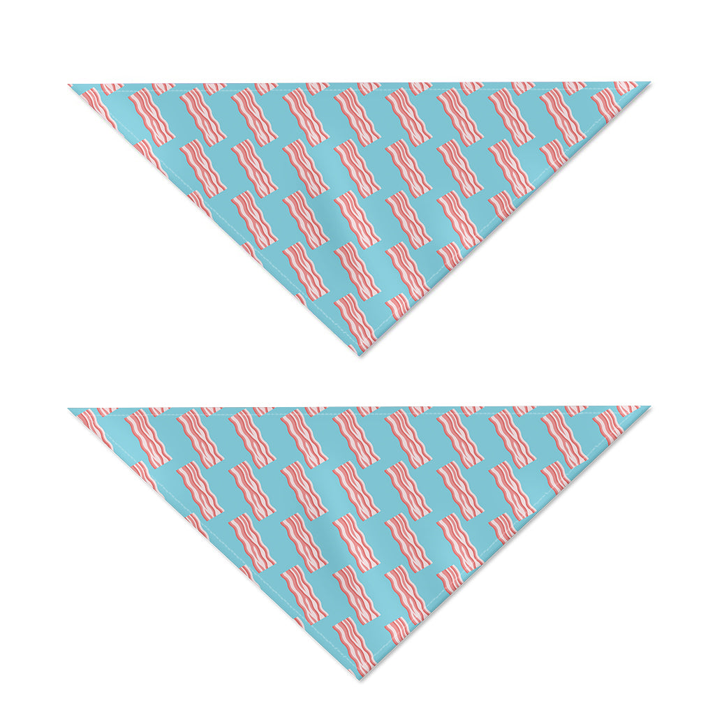 Blue Bacon Pattern Print Dog Bandana