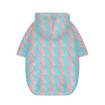 Blue Bacon Pattern Print Dog Zip Up Hoodie