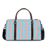 Blue Bacon Pattern Print Duffle Bag