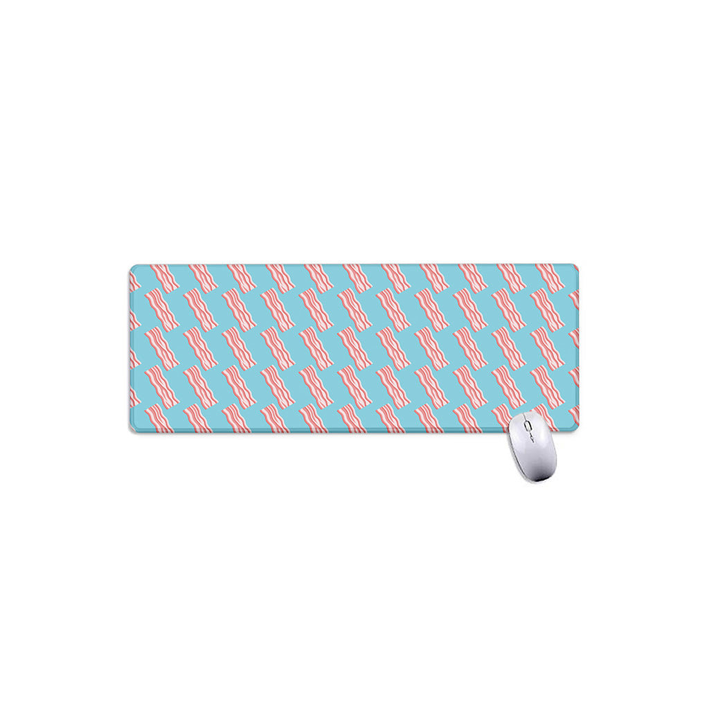 Blue Bacon Pattern Print Extended Mouse Pad