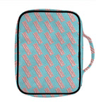 Blue Bacon Pattern Print Front Pocket Bible Bag