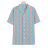 Blue Bacon Pattern Print Hawaiian Shirt